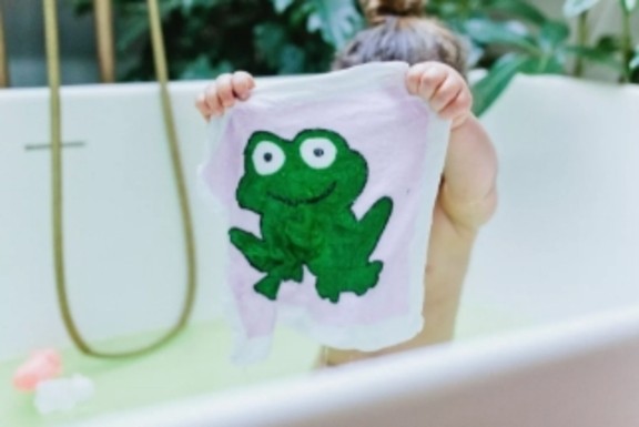 Serviette magique grenouille