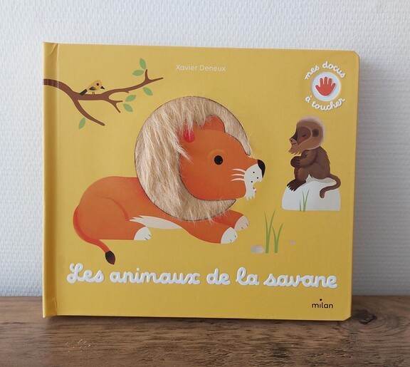 Livre à toucher - Les animaux de la savane