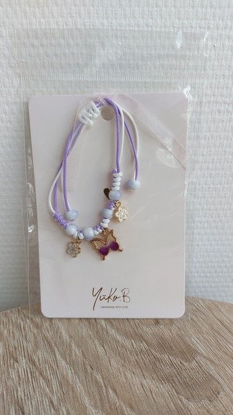 Bracelet - Butterfly pink