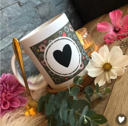 Mug kaki cœur