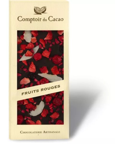 Tablette "Fruits rouges" chocolat noir