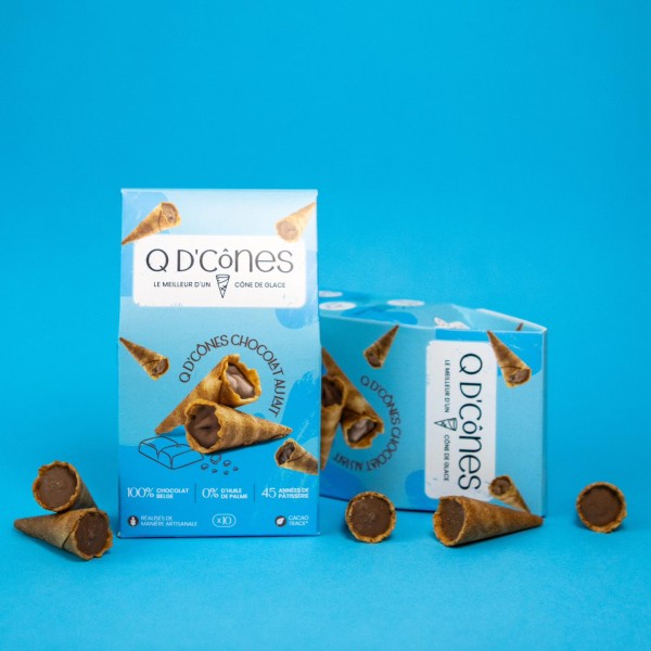 Q d'cônes chocolat au lait