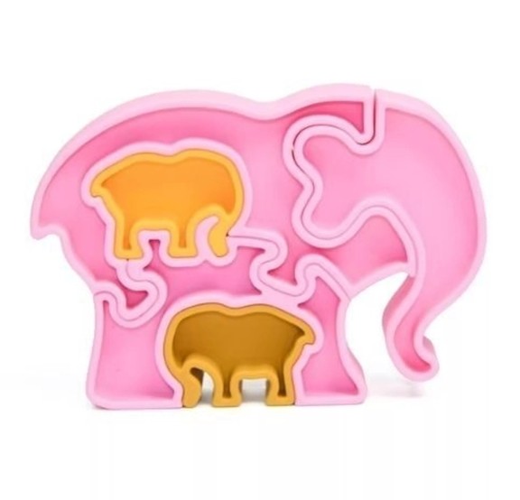 Puzzle 3D Elephant rose silicone