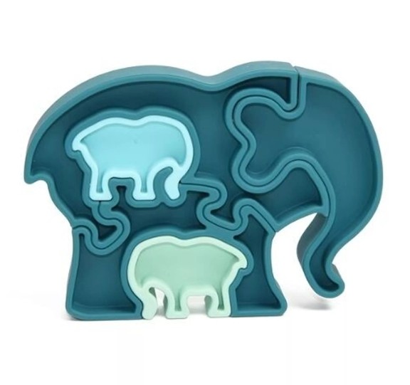Puzzle 3D Elephant bleu silicone
