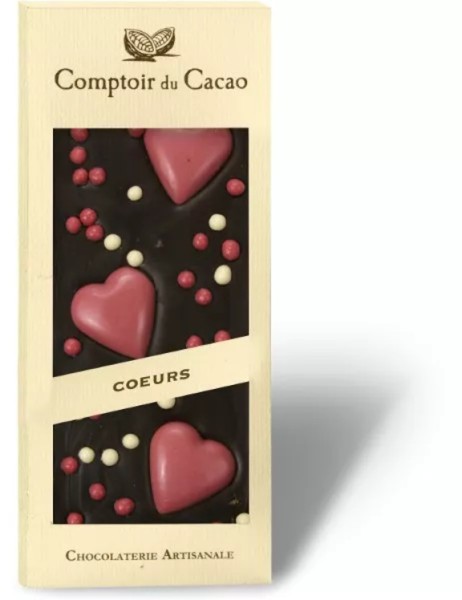 Tablette "Cœur" chocolat noir
