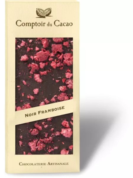 Tablette "Framboise" chocolat noir
