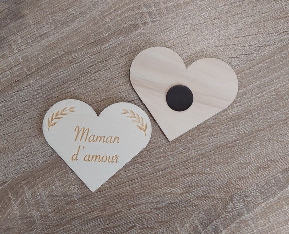 Magnet Cœur "Maman d'amour"