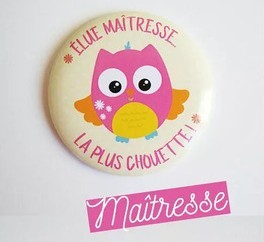 Magnet "Elue maîtresse la plus chouette"