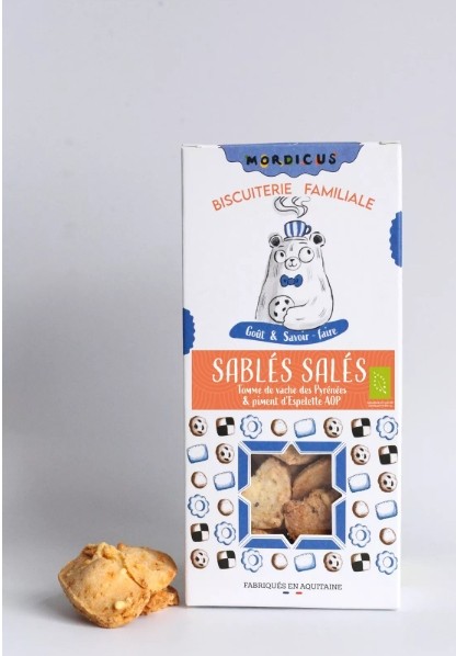 Sablés salés tomme de vache des Pyrénées & piment d'Espelette AOP