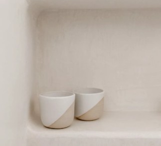 Tasse à café half white