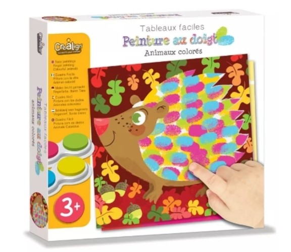 Peinture aux doigts animaux colorés