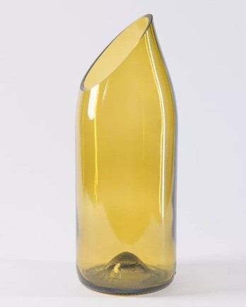 Vase chaloupé Ocre coupe biseau