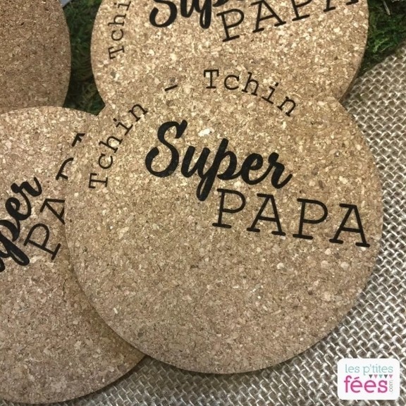 Dessous de verres "super papa"