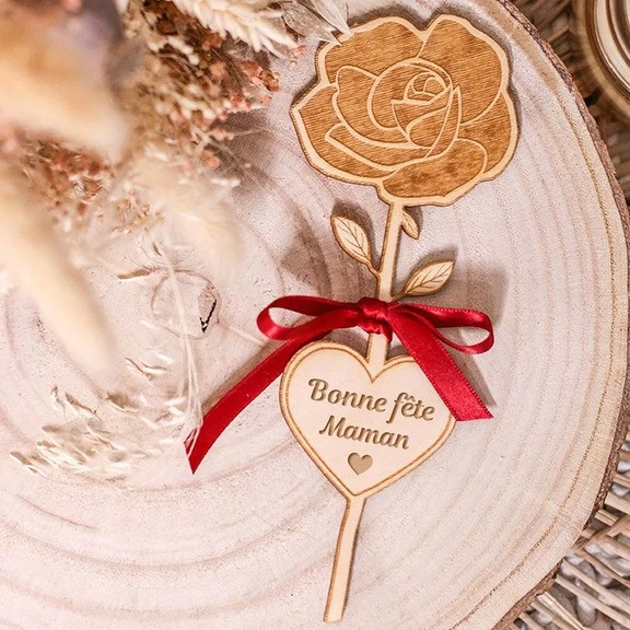 Rose en bois