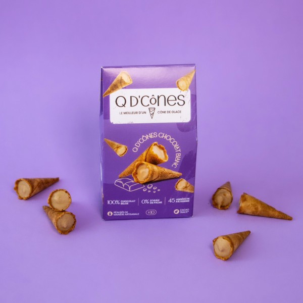 Q d'cônes chocolat blanc