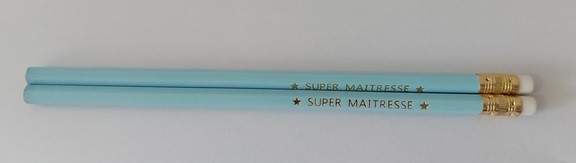Crayons maîtresse "bleu"