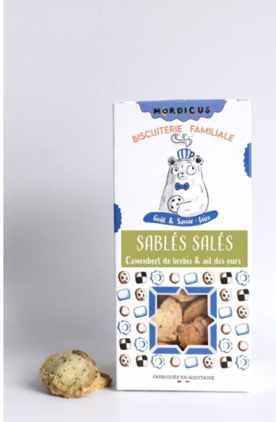Sablés salés Camembert de brebis & ail des ours