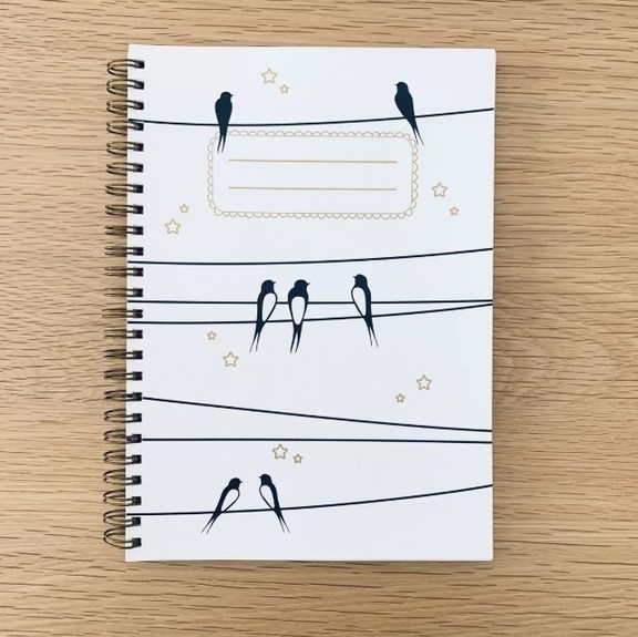 Carnet spirale Les hirondelles