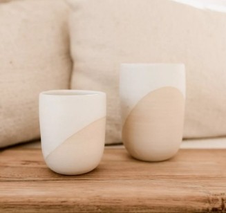 Tasse Mug half white