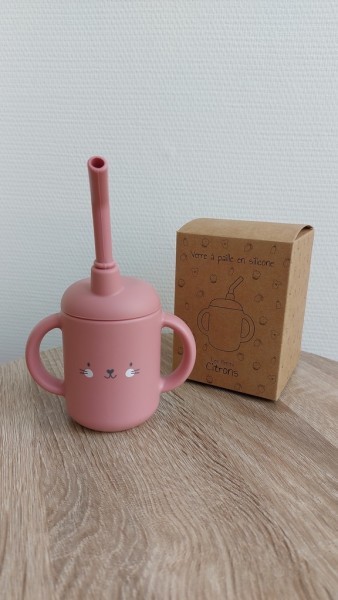 Verre à paille Rose