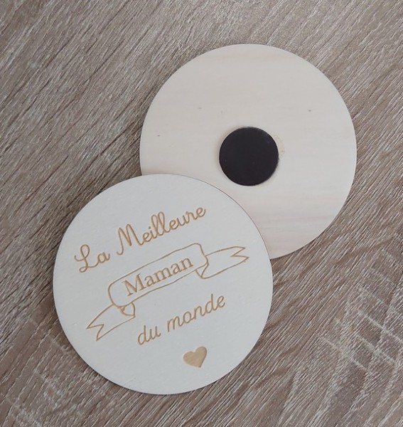 Magnet ronde "La meilleure maman"