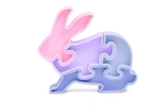 Puzzle 3D Lapin rose/mauve silicone