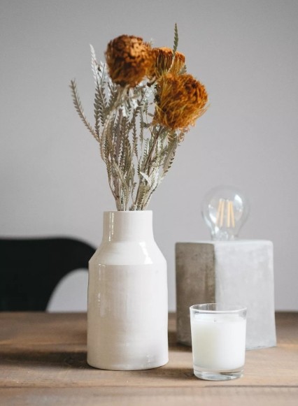 Vase pot de lait " beige"