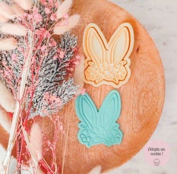 Emporte pièce - Oreilles de lapin fleuries