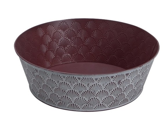 Corbeille ronde zinc écailles