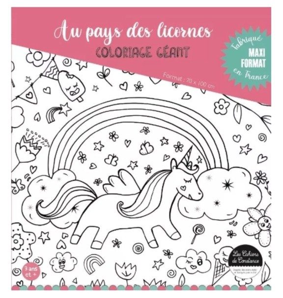 Coloriage géant - Licorne