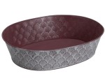 Corbeille ovale zinc écailles