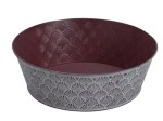Corbeille ronde zinc écailles