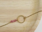 Bracelet doré, Tourmaline et cercle