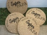 Dessous de verres "super papa"