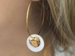 Boucles d'oreilles créoles NACRE