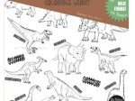 Coloriage géant - Dinosaure