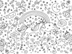 Coloriage géant - Licorne